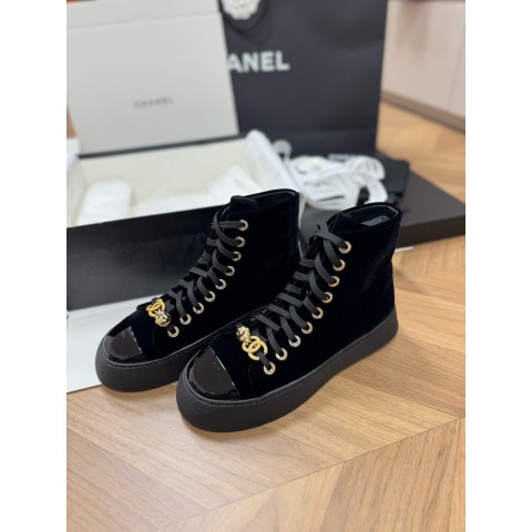 샤넬 벨벳 하이탑 스니커즈 (미러급)